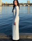 Eve Knit Maxi Dress in Cream