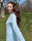 Eve Knit Maxi Dress in Light Blue