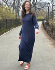 Eve Knit Maxi Dress in Navy
