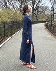 Eve Knit Maxi Dress in Navy