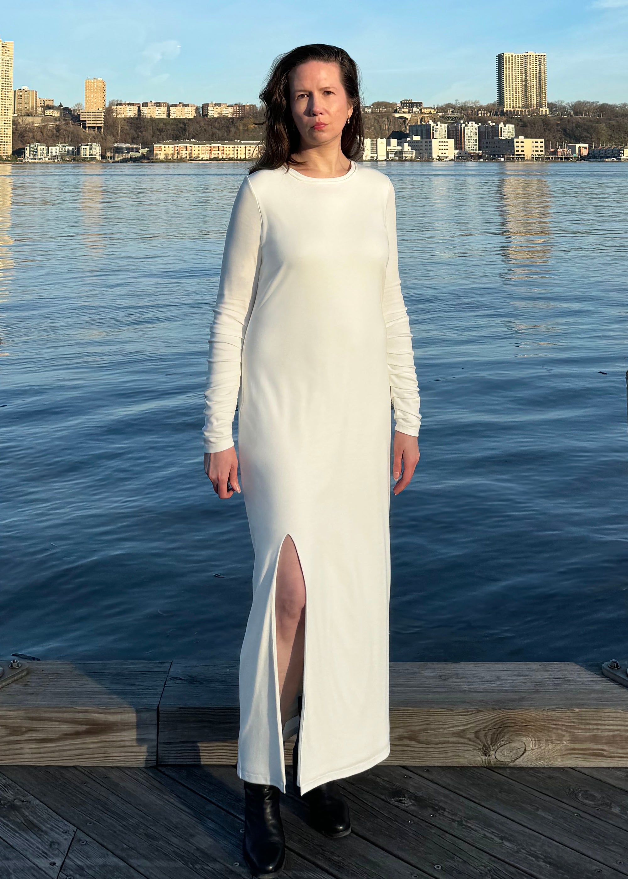 Eve Knit Maxi Dress in Cream Amanda Lynnae Eve Knit Maxi Dress in Cream Amanda Lynnae