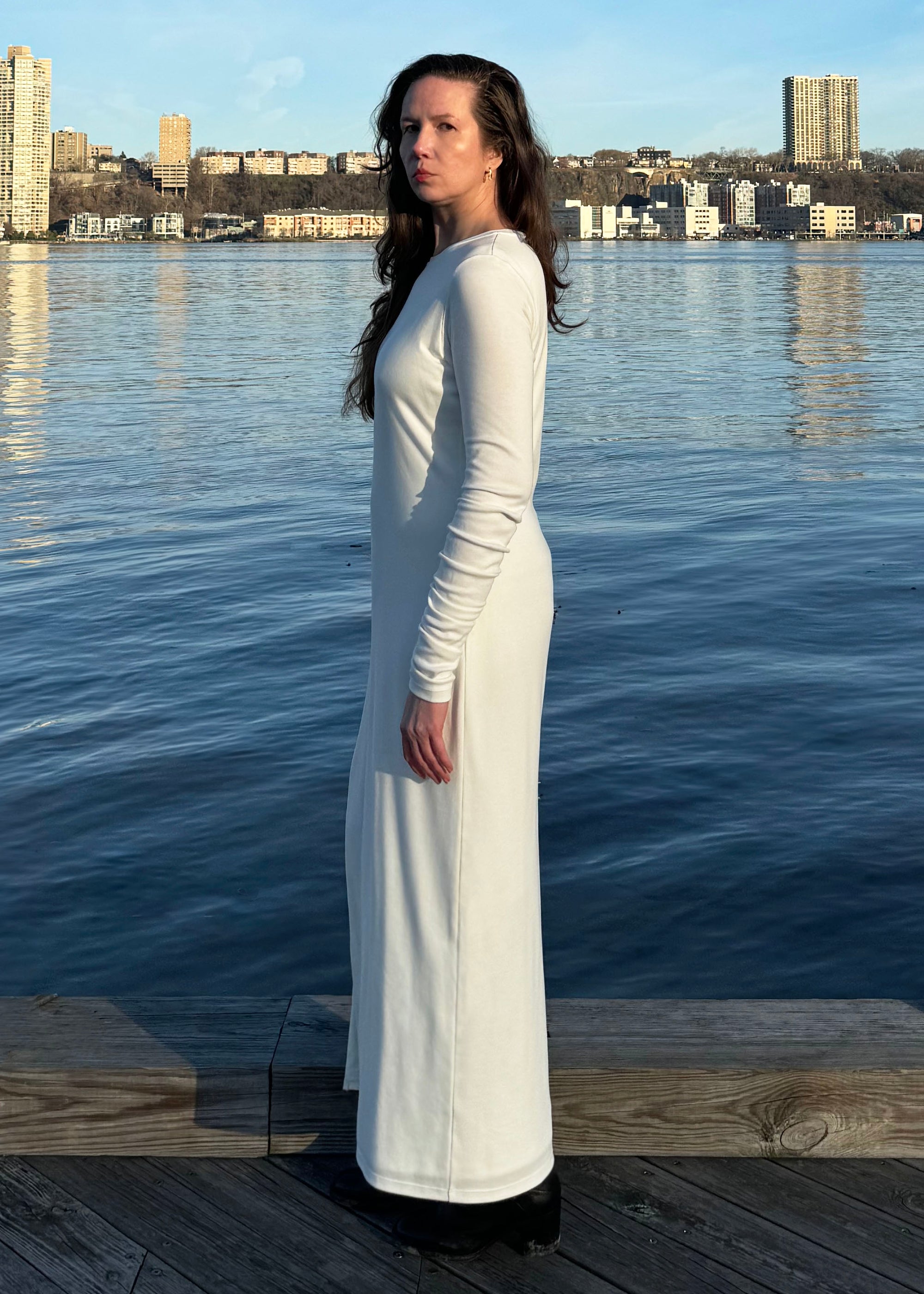 Eve Knit Maxi Dress in Cream Amanda Lynnae Eve Knit Maxi Dress in Cream Amanda Lynnae